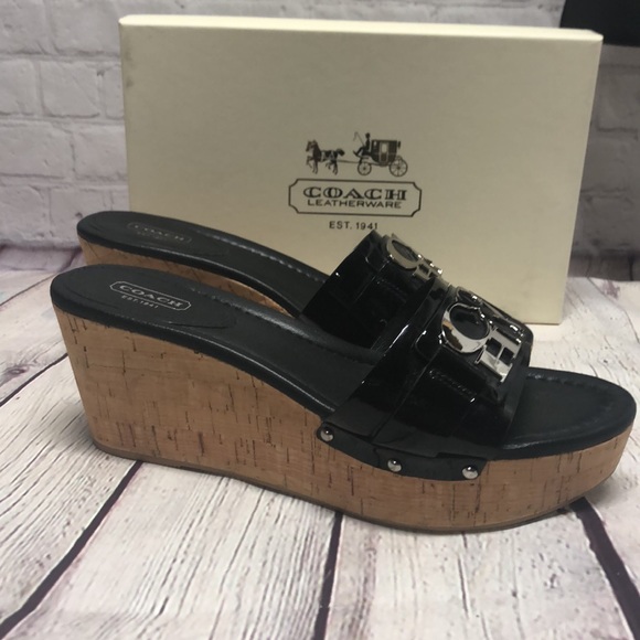 Coach Black cork wedge - Picture 4 of 9